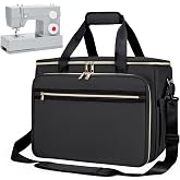 Anitor Sewing Machine Carrying Case with Removable Bottom Padding | Sewing Machine Bag Fits for Singer, Brother, Janome, Most Standard Sewing Machines, Sewing Accessories, Black，(Bag Only)