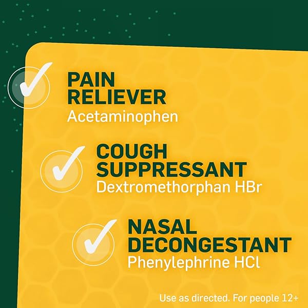 TUKOL HONEY MULTI-SYMPTOM COLD & FLU MEDICINE FOR ADULTS – DAYTIME COUGH SUPPRESSANT, SORE THROAT RELIEF, NASAL CONGESTION, FEVER REDUCER, CHEST CONGESTION RELIEF, AGES 12+, 4 FL OZ