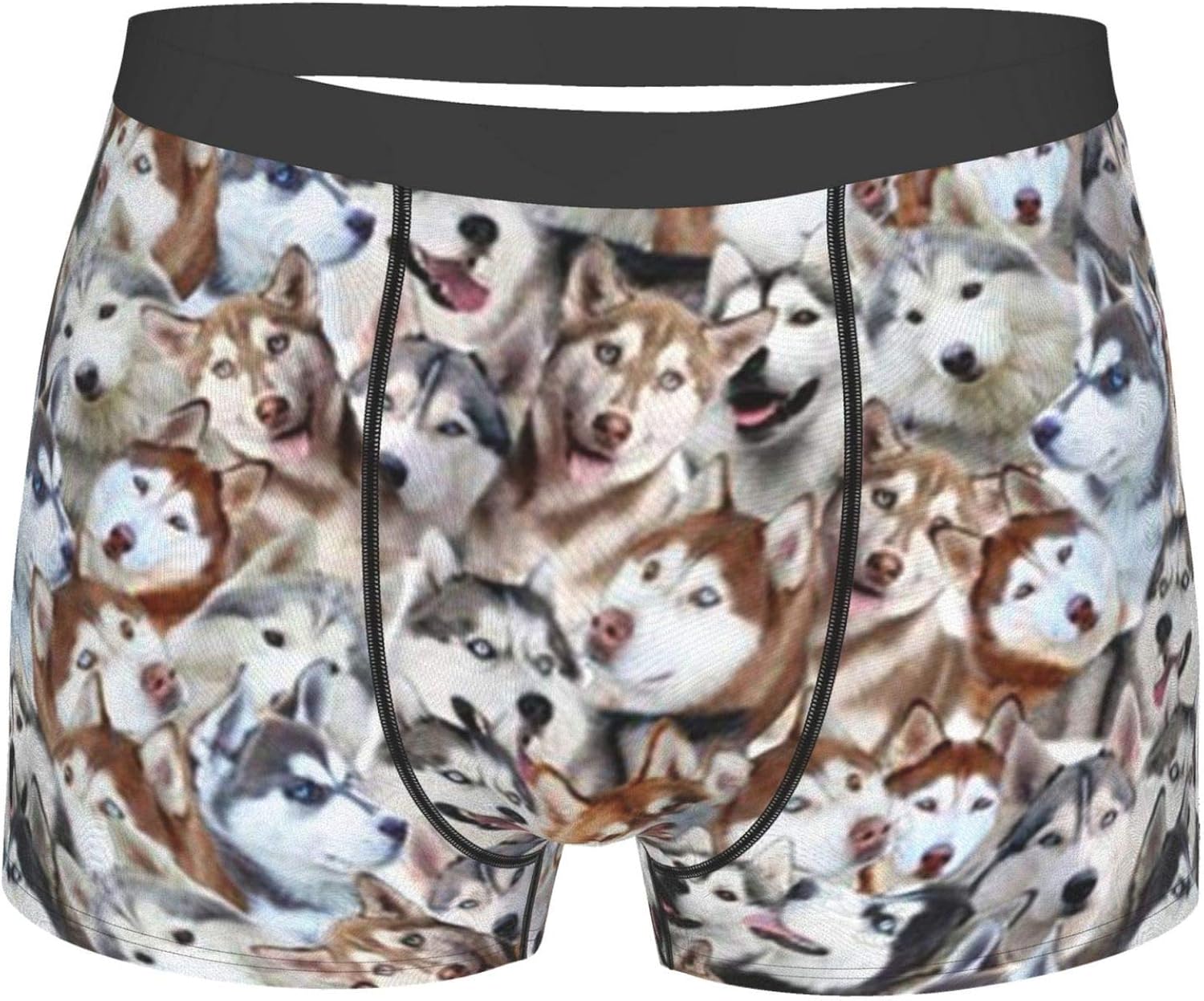 Siberian Husky Men's Underwear Boxer Briefs Lightweight Stretch Trunks
