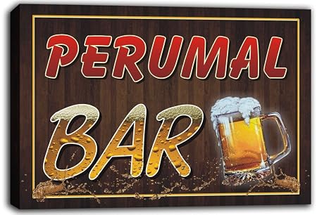 Scw3 078234 Perumal Name Home Bar Pub Beer Mugs Cheers Stretched