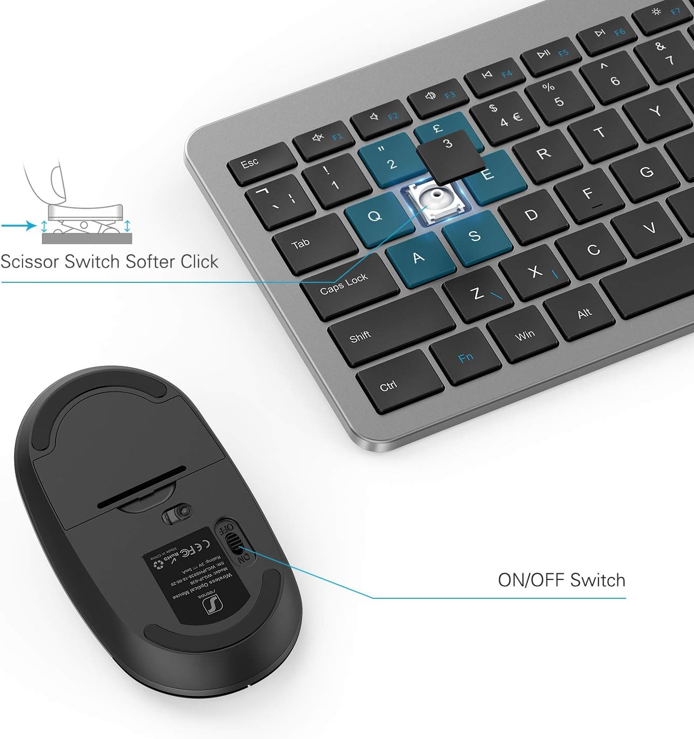 seenda Wireless Keyboard and Mouse Set - Image 3
