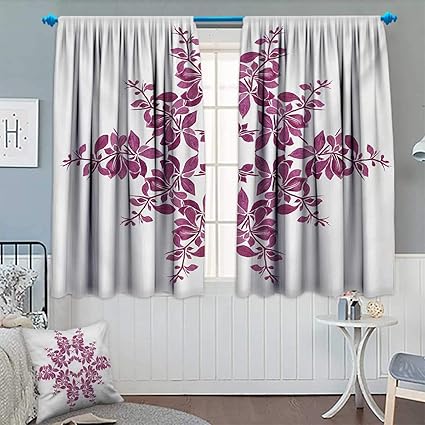 Amazon Com Chaneyhouse Purple Room Darkening Curtains Autumn Vine