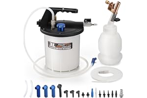 FOUR UNCLES 3L Vacuum Brake Bleeder - Pneumatic Brake Bleeder Kit with 3L Brake Fluid Extractor and 1L Refilling Bottle