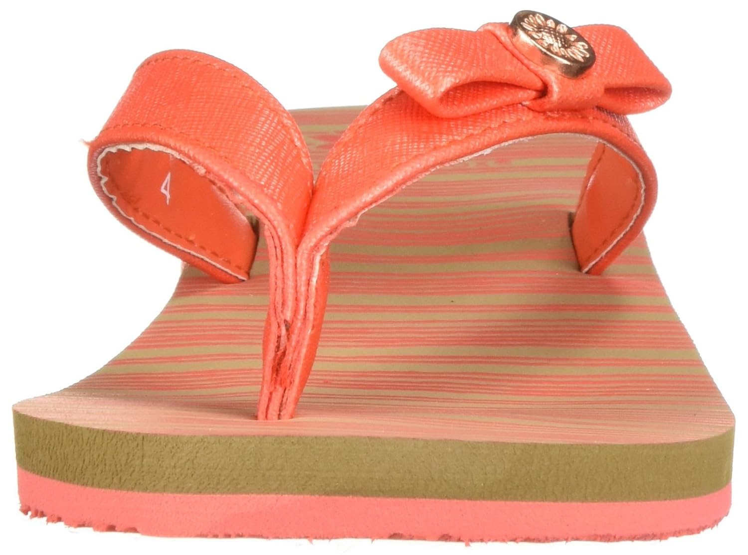 kids yellow box flip flops