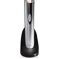 Oster Cordless Electric Wine Bottle Opener with Foil Cutter, FFP - FPSTBW8207-S-AMZ, Silver, One