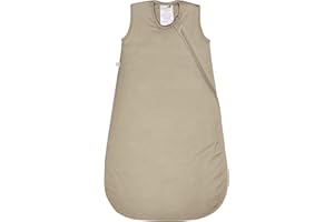 Perlimpinpin All-Season Bamboo Sleep Sack - Canada’s Favorite – Neutral Design and Breathable Fabric - 1 TOG (0-6 Months)