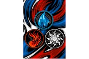 Realm Guard - 100ct Textured Matte TCG/MTG Card Art Sleeves (Blue Red White)