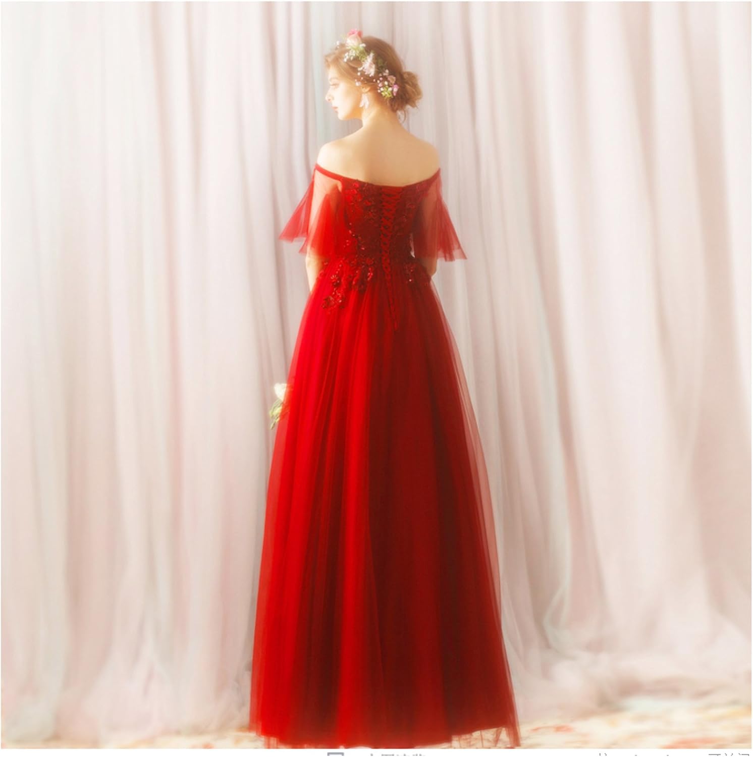 Amazon ウエディングドレス 赤 カラーロングドレス 花嫁 ａラインドレス ウェディングドレス 結婚式 カクテルドレス パーティードレス 二次会 お呼ばれドレス ミセス 披露宴 ブライダル ドレス 発表会 フォーマルドレス 演奏会 コンサート イブニングドレス 通販