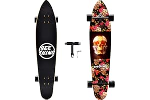 seething 42 Inch Longboard Skateboard Complete Cruiser Pintail,The Original Artisan Maple Skateboard Cruiser Pintail for Cruising, Carving, Free-Style and Downhill