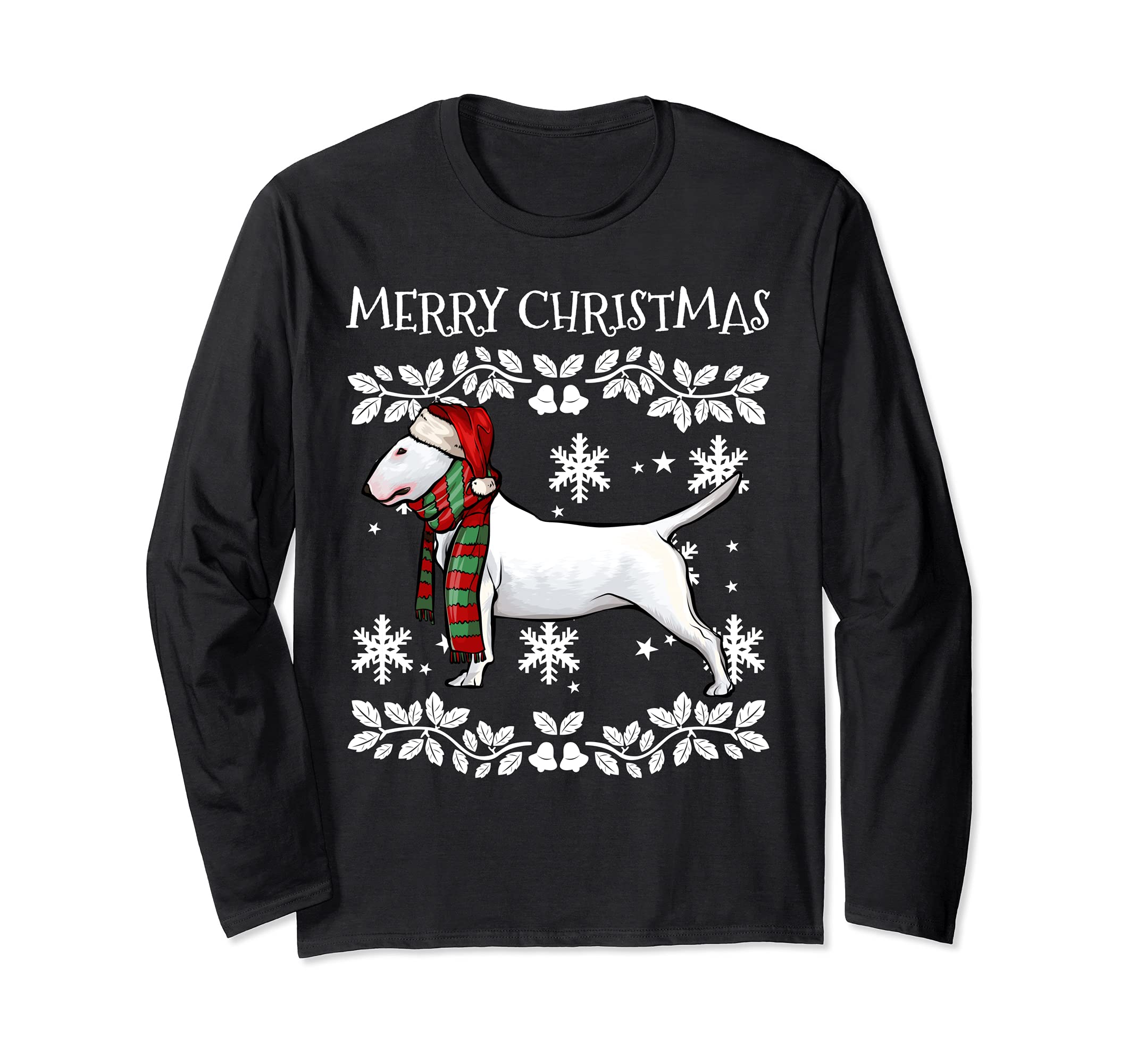 Merry Christmas Ornament Bull Terrier Xmas Santa Long Sleeve T-Shirt