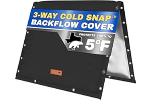 Redford Supply Co. Cold Snap (5°F) in-Wall 3-Way Opening Custom Double Wall Backflow Preventer Insulation Cover - Sprinkler Covers for Outside, Well Head Cover, Well Pump Covers (36"W x 24"H, Black)