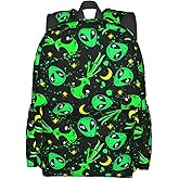 Aliens Moon Stylish Backpack With Adjustable Padded Shoulder Straps Daypacks For College Travel