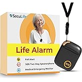 SecuLife GPS Tracker for Elderly with Fall Detection – Medical Alert System for Seniors with 24/7 Monitoring, Caregiver App, Lightweight, SOS Panic Button & Assistive Speakerphone for Personal Safety