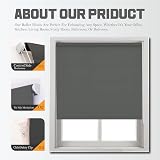 Funky Gadgets Dark Grey Thermal Blackout Roller Blind 120x165 cm view 4