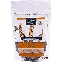 Wakame (Sea Fern) Flakes Seaweed - 30g - Canadian and Eco-Friendly Certified, Easy to use Sea Vegetable - Hand harvested - Un