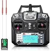 Flysky FS-i6X 10Ch Transmitter with FS-iA10B Receiver, 2.4GHz RC Controller for RC Car Boat Airplane Helicopter Drone Robot &