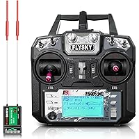 Flysky FS-i6X 10Ch Transmitter with FS-iA10B Receiver, 2.4GHz RC Controller for RC Car Boat Airplane Helicopter Drone Robot &