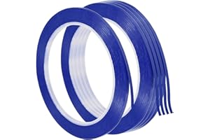PATIKIL 1/8" Whiteboard Tape, 5 Pack Thin Dry Erase Tape for Graphic Chart Marking DIY Art, Blue