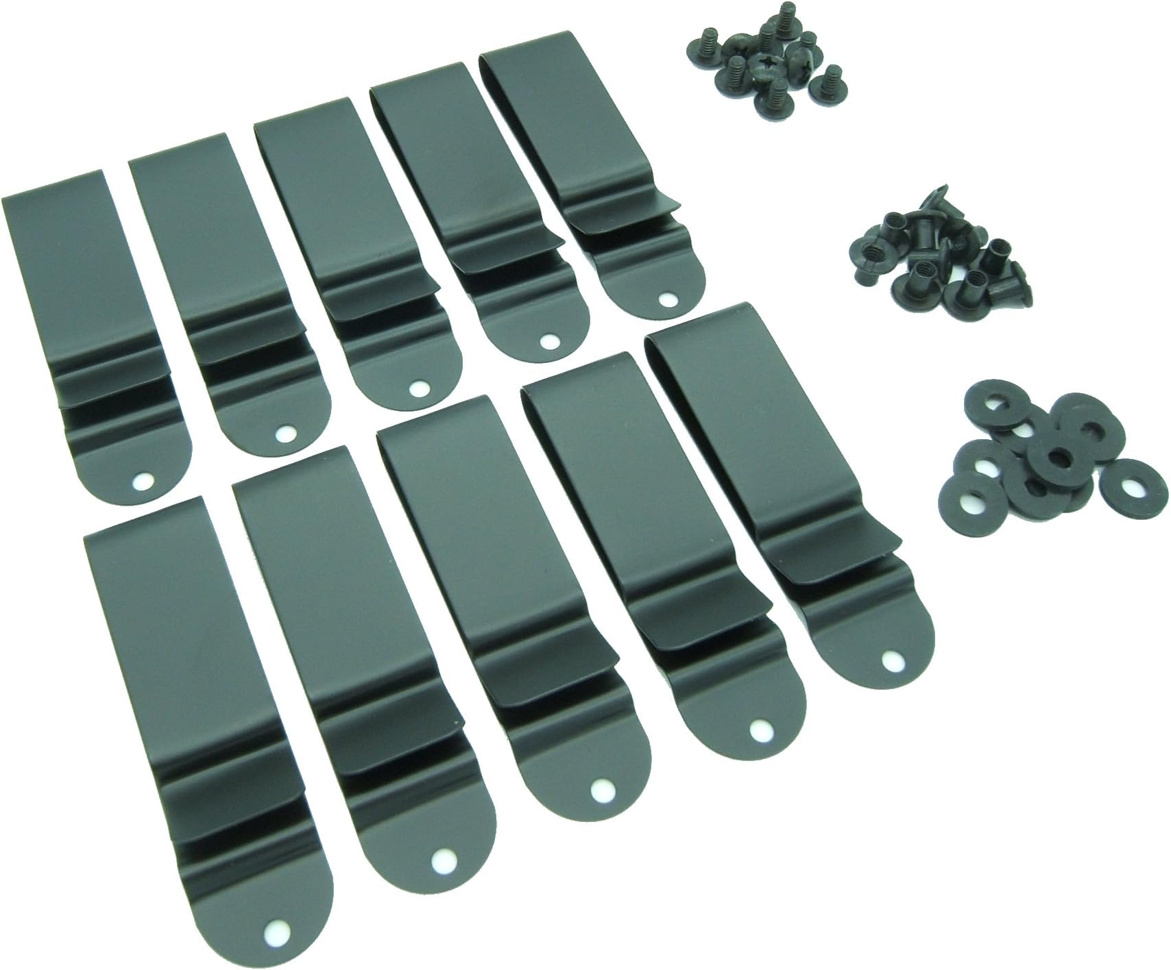 Quick Clip Pro Holster Clips, Black Oxide Steel for 1.75" Belts. IWB OWB Kydex, Leather, Hybrid Holster Making. w/Hardware Binding Posts/Screws Made in USA