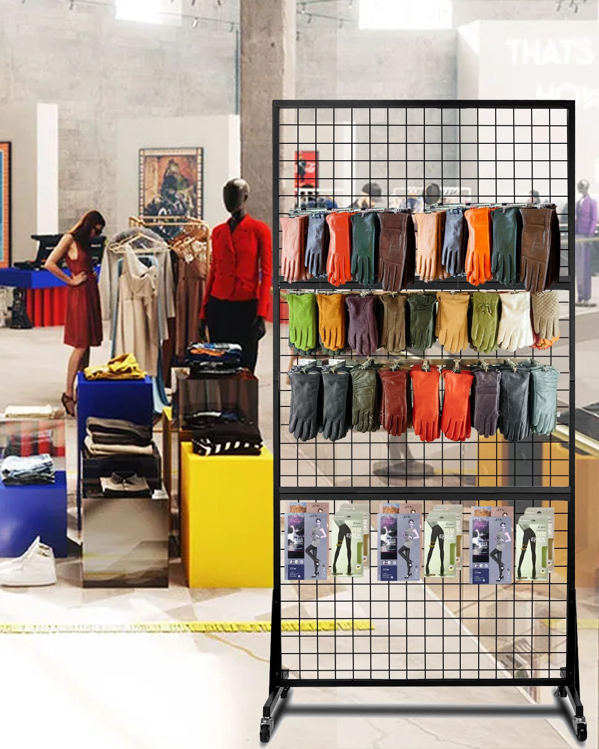 Mua WGOHOSE 3' x 6' Ft Wire Gridwall Panel Display Stand 3-Tier Movable ...
