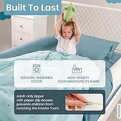 BANBALOO 2 Pack Bed Bumper for Toddlers 53" | Foam