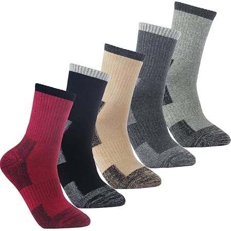 YUEDGE 5 Paar Herren Wandern Sport socken für Trekking Camping Radfahren Tennis, Atmungsaktiv, Anti-Slip, High Performance (2