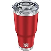 WETOWETO 30oz Tumbler, Stainless Steel Vacuum Insulated Water Coffee Tumbler Cup, Double Wall Powder Coated Spill-Proof Travel Mug Thermal Cup for Home Outdoor (Red, 1 Pack)