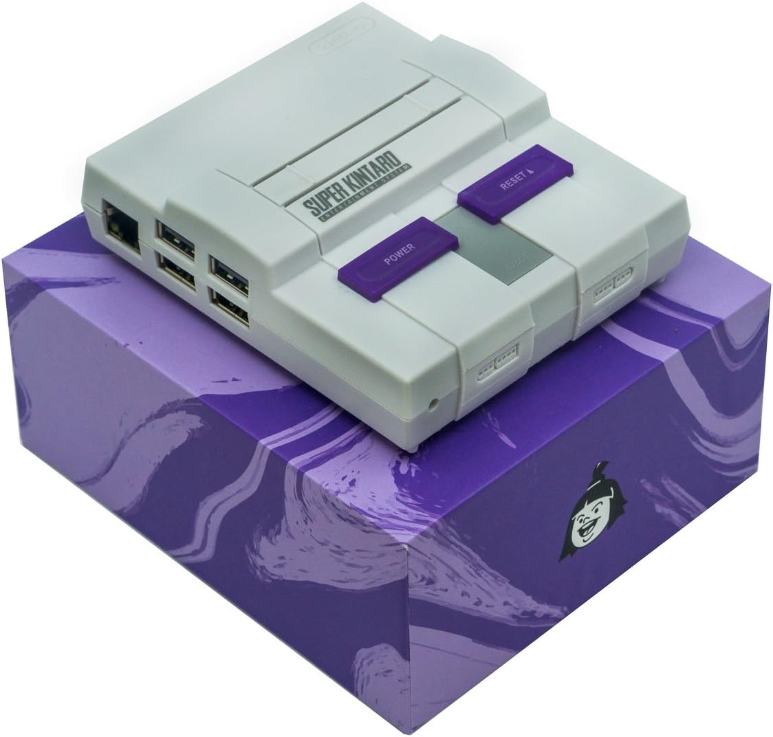 Kintaro Super Kuma - SNES Inspired Raspberry Pi Case - High Performance Aluminum Heatsink – Multi Compatible Model (Raspberry Pi Model 3, 2, B and Asus Tinker Board)
