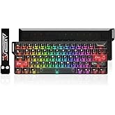 DAREU COOL60 60% Hall Effect Gaming Keyboard with Magnetic Switch, SOCD, 0.01mm Actuation Adjustable Rapid Trigger,8000 Hz Polling, Frosted Transparent Keycaps, Hot-swap, RGB Backlit