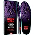 (New) Work Comfort Orthotic Insoles - Anti Fatigue Shoe Insert Men Women - Low Arch Support - Shock Absorption - Foot Pain Relief - Work Boot Insoles (Violet Hexagons, XXL)