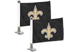 FANMATS NFL Unisex-Adult Ambassador Car Flags - 2 Pack Mini Auto Flags, 4in X 6in