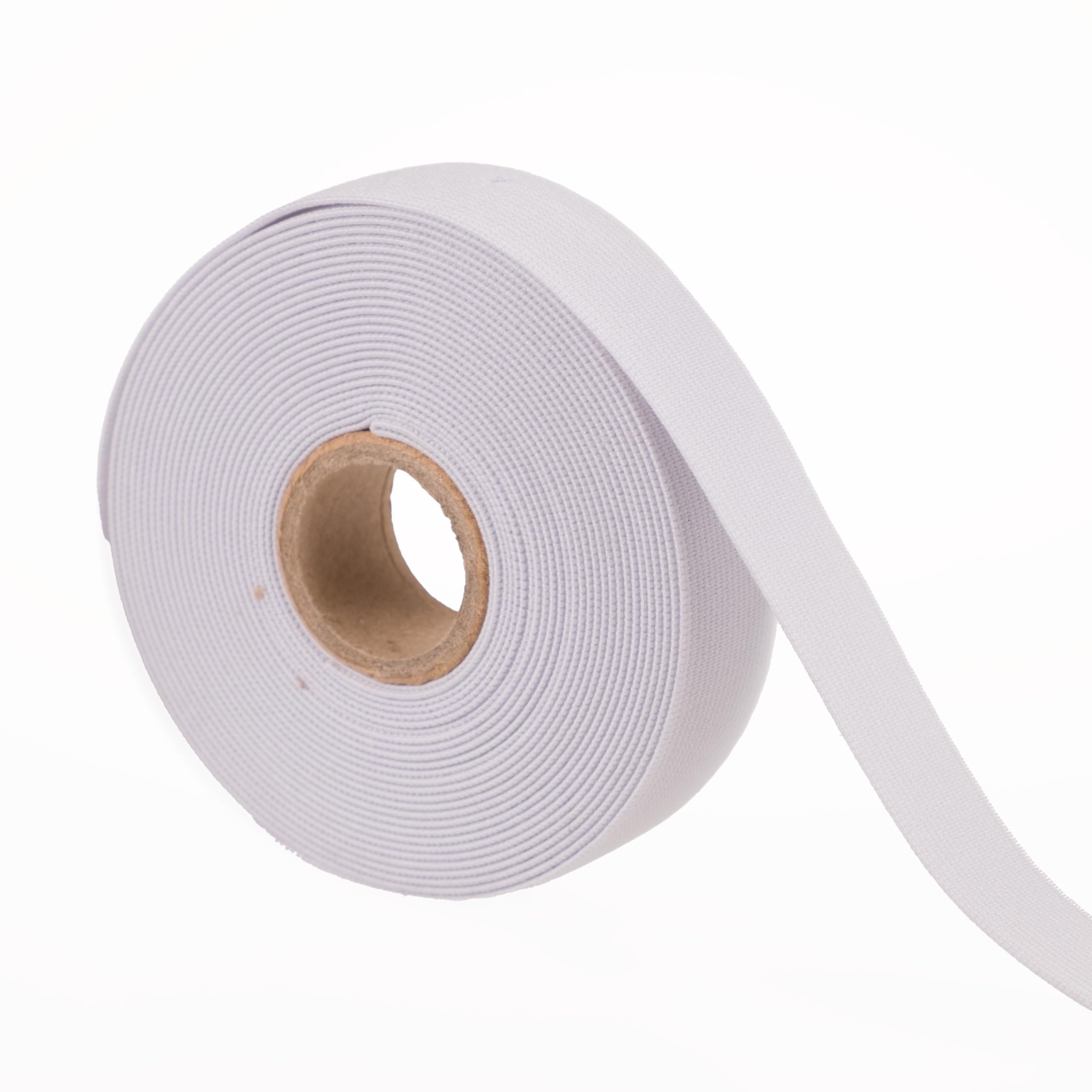 Coloured Elastic for Sewing, 20mm Sewing Elastic, Woven Type, 5 Metres (White)