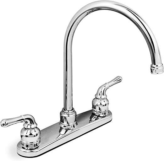 Everflow Kitchen Faucet Without Spray High Arc Swivel Spout Two