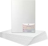 Habercrafts 9x12 Inch Canvas Panels 100% Cotton Triple Gesso Primed 10 Boards view 1
