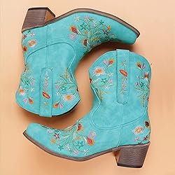 Hbeylia Cowboy Boots For Women Vintage Embroidery