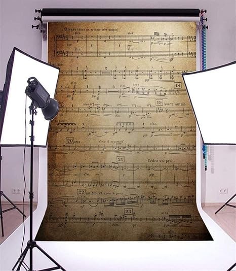Amazon 新しい2 1 1 5mvinyl写真の背景ヴィンテージ紙ダンロップ楽譜写真背景パーティーキッズボビー結婚式大人のパーティー写真スタジオの小道具 バックペーパー 背景布 通販