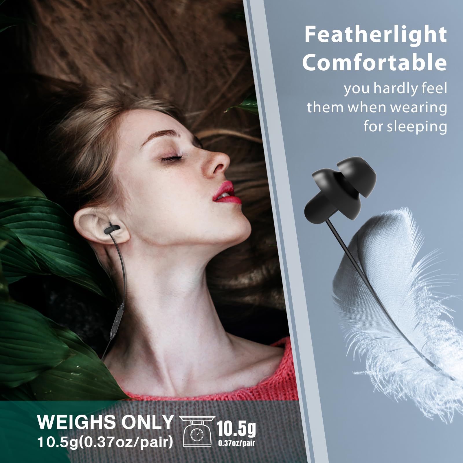 Hearprotek 2 Pairs Sleep Earbuds, USB c Earphones Headphones with Microphone-Silicone Noise Isolation Type c Earbuds Sleep Buds for Android Phone,Ideal for Sleeping, Snoring, Relaxation, Air Travel