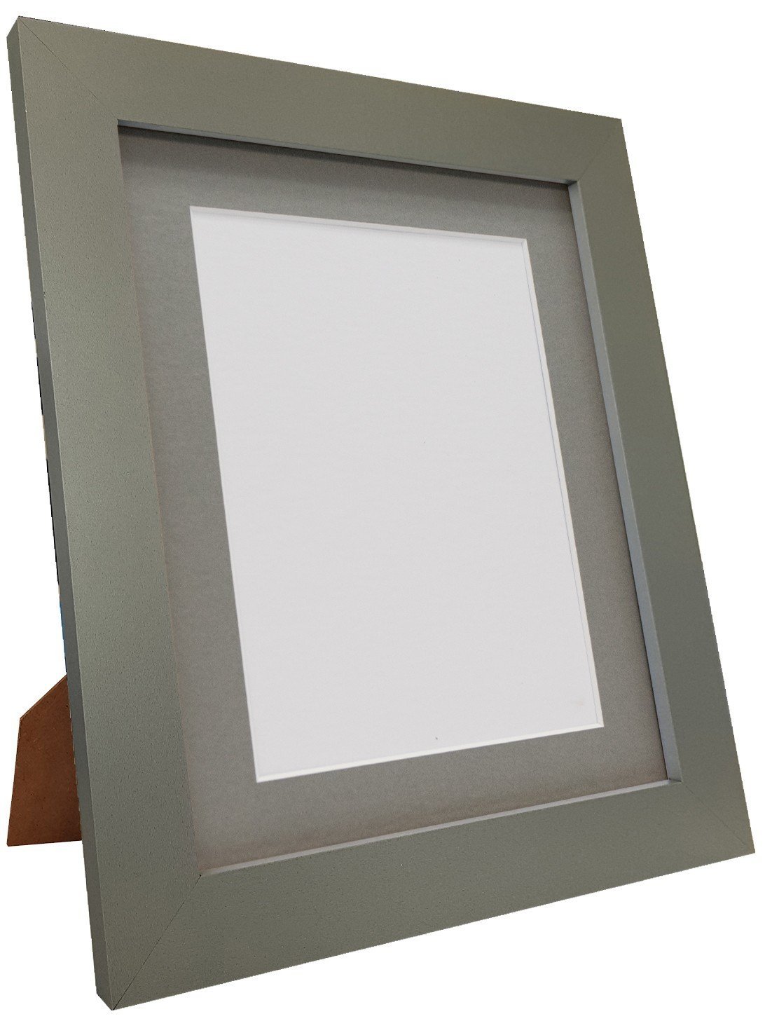 Metro Dark Grey Photo Picture Poster Frame with Dark Grey Mount 20 x 16 Image Size A3 (Plastic Glass)