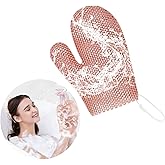 Honeycomb Exfoliating Bath Gloves - Microfiber for Enhanced Blood Circulation & Soft, Smooth Skin - Exfoliating Shower Mitt Sponges for All Skin Types (Pink - Glove)