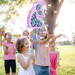 WERNNSAI Foldable Mermaid Piñata - Pull String