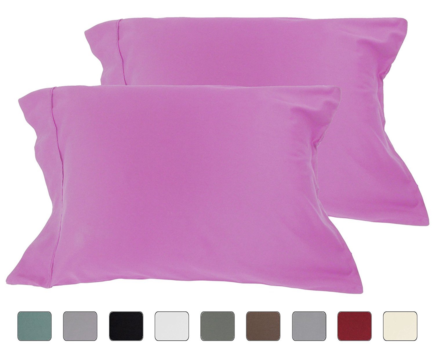 Buy 2 Pk King Z Stitch Hem Lilac American Pillowcase 100