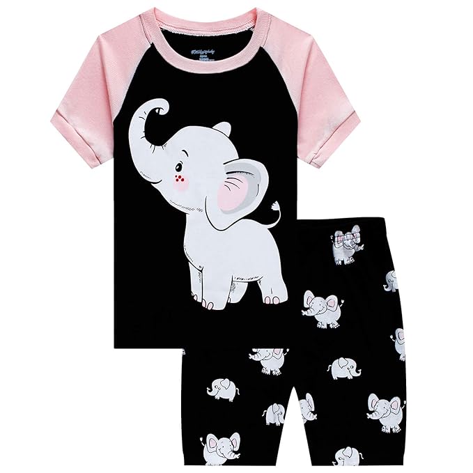 Buy Little Girls Elephant Pajamas Toddler Short Sleepwear for Kids
