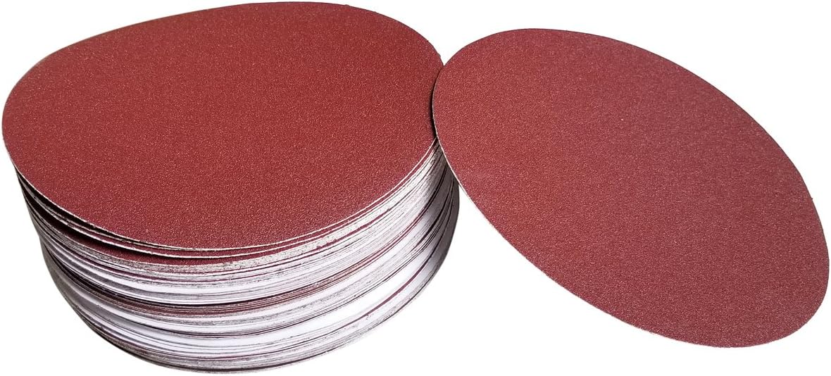 Sackorange 50 PCS 8-Inch NO-Hole PSA Aluminum Oxide Sanding Disc, Self Stick(5 Each of 120 180 240 320 400 600 800 1000 1500 2000) - - 