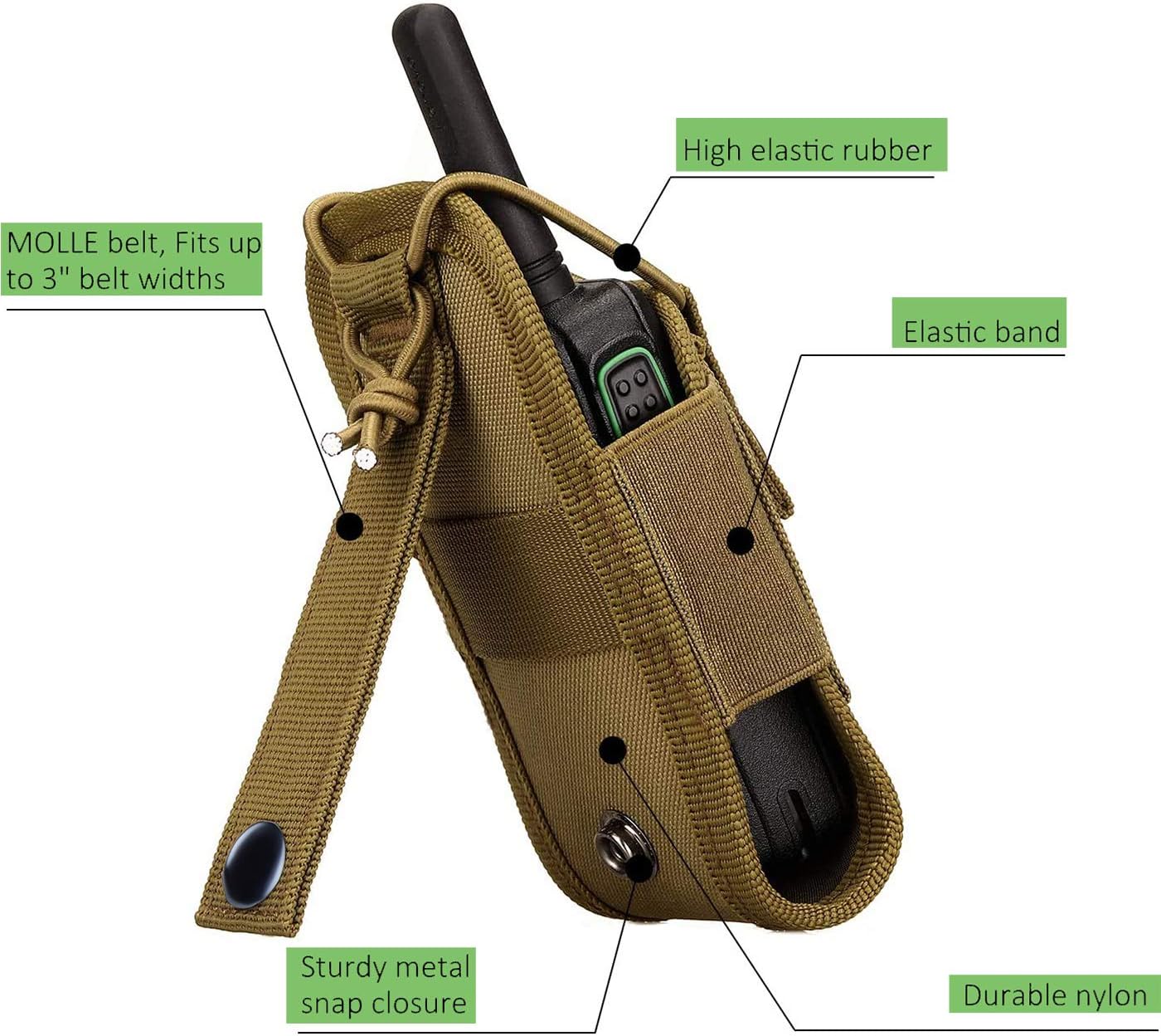 Tactical Radio Pouch Outdoor Molle Walkie Talkie Bag Belt Holder Holster Bag eBay