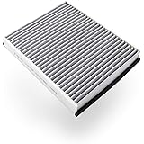 Cabin air filter (1-pack, gray) works with a vehicle’s ventilation system to create cleaner inside air. Measures 10.08 by 7.9