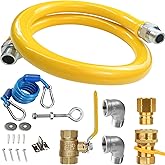 1675kit48 Safety System Kit, 3/4" id natural gas line hose, 48" commercial kitchen gas line hose, mobile gas connector hose k