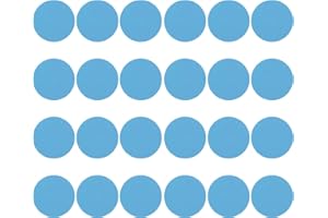 PATIKIL 3.9" Round Carpet Spot, 24Pcs Floor Spot Marker Waterproof Nylon Line Up Sign Decoration for Classroom, Blue