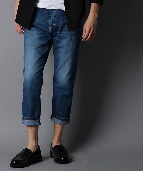 Amazon Co Jp Edwin エドウィン Web限定価格 クロップドデニムパンツ メンズ 服 ファッション小物