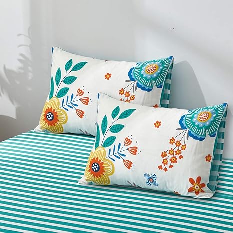 Amazon Flysheep 枕カバー 2点セット 花柄 おしゃれ 北欧風 ホワイト 寝具カバーセット オンライン通販