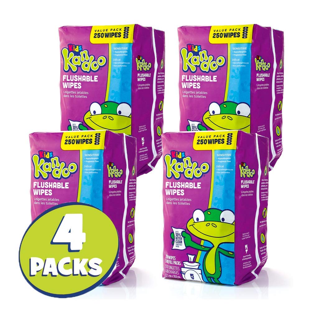 Kandoo Flushable Sensitive Wipes OntheGo (Total of 50